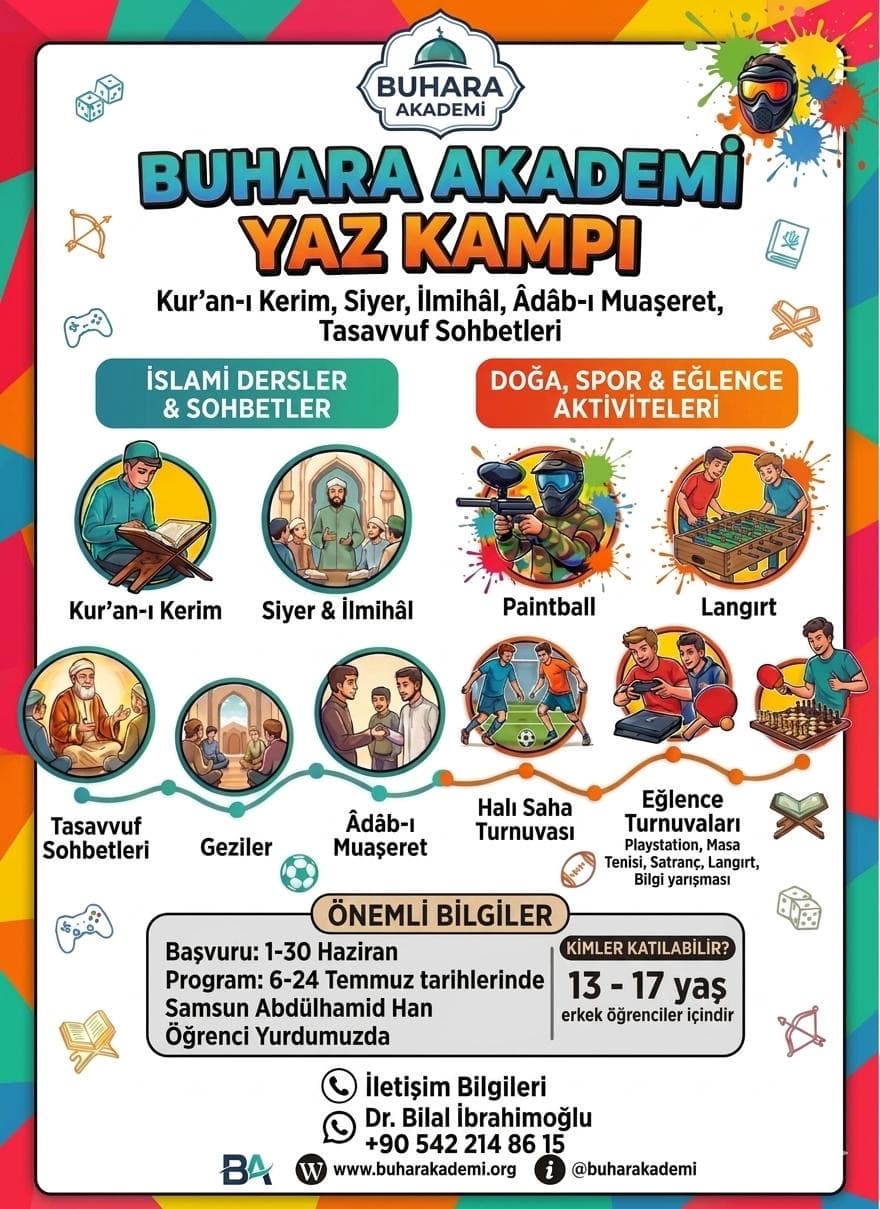 Buhara Akademi Yaz Kampı 2026 Afişi